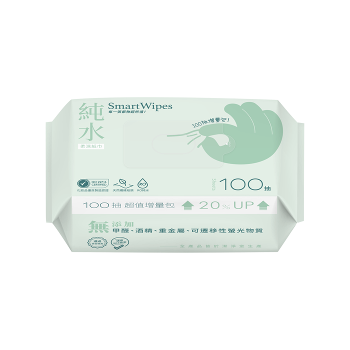 Smart Wipes 純水柔濕紙巾100抽